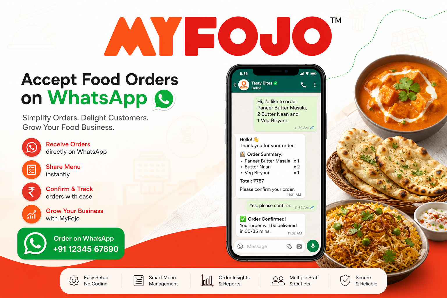 MyFojo WhatsApp food ordering product